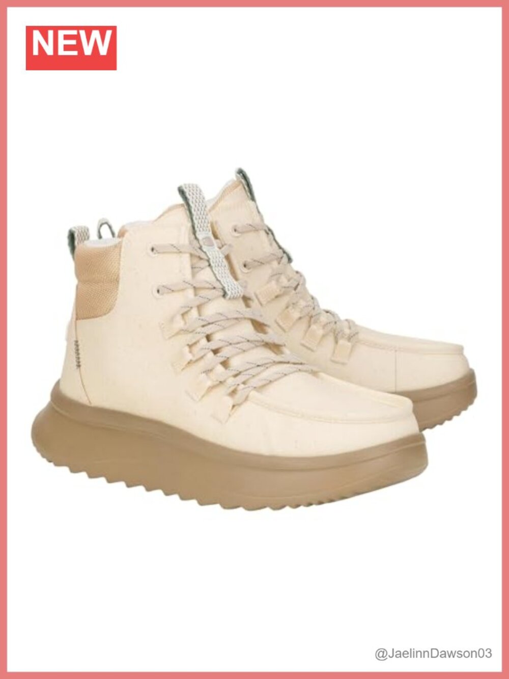 Hey Dude Wendy Peak Water Resistant Coated Twill Ankle Booties Round Toe Pull-On